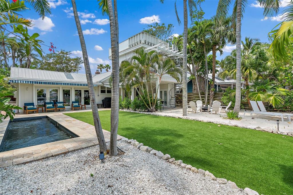 a view of a house with a swimming pool