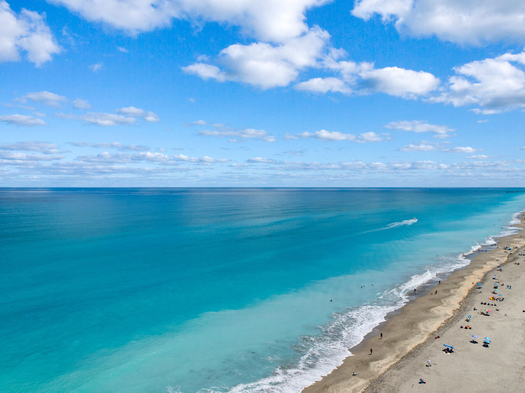 a view of an ocean beach