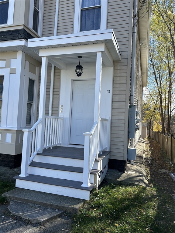 a view of front door of house