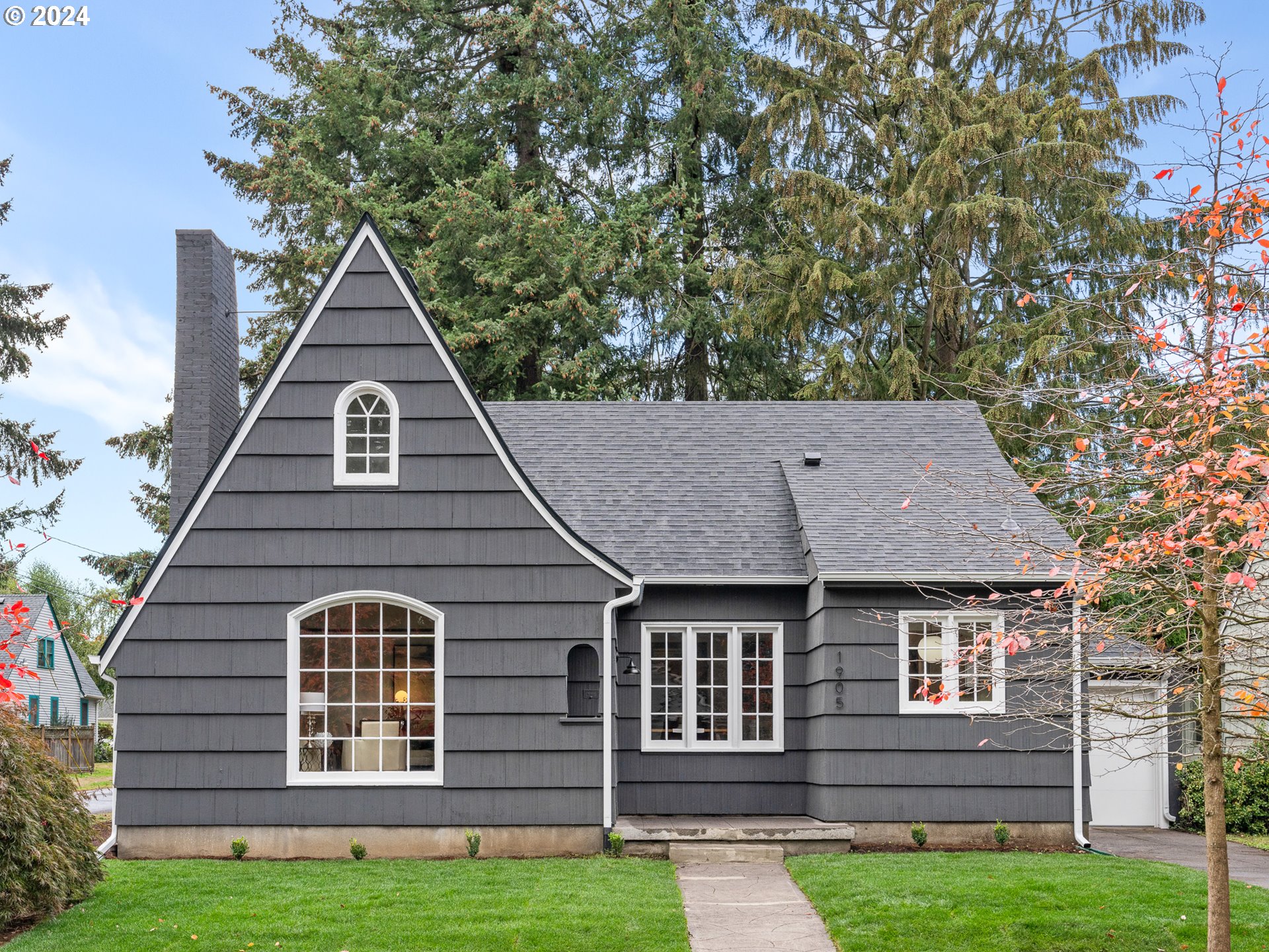 a aerial view of a house