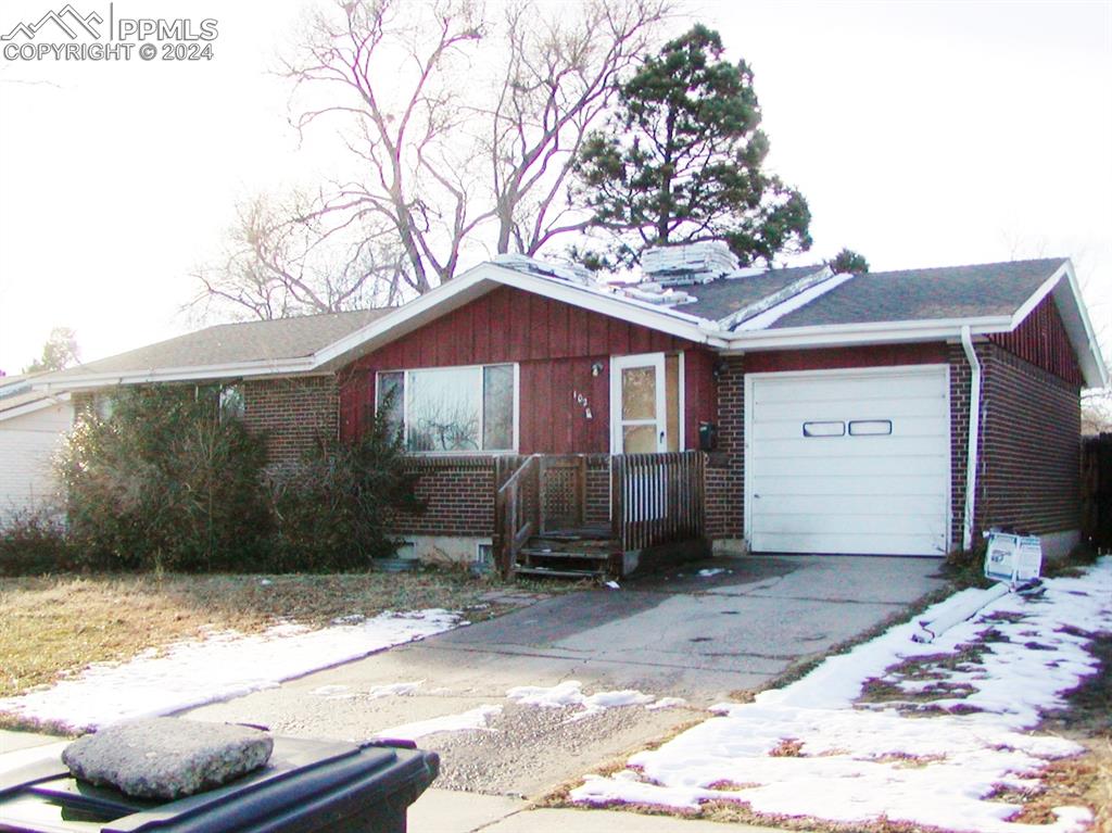 a front view of a house