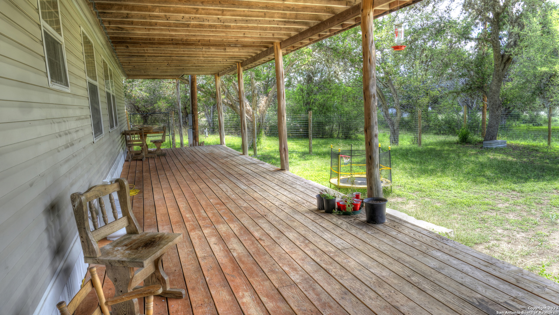 a view of porch with seating space