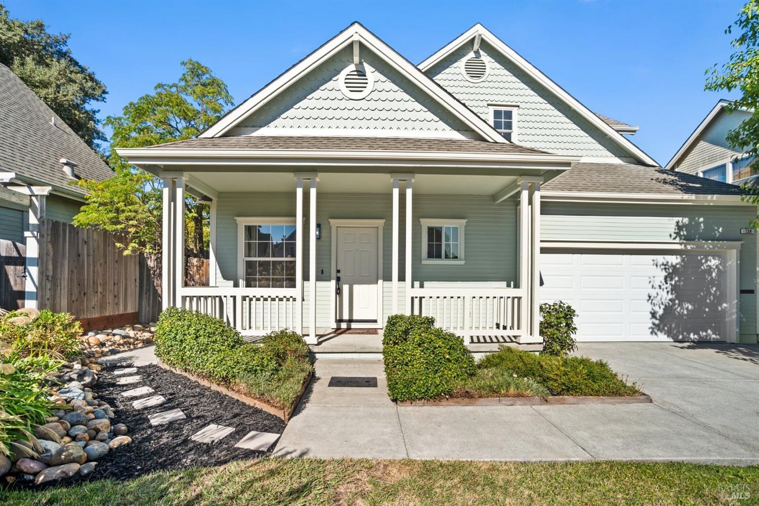 a front view of a house