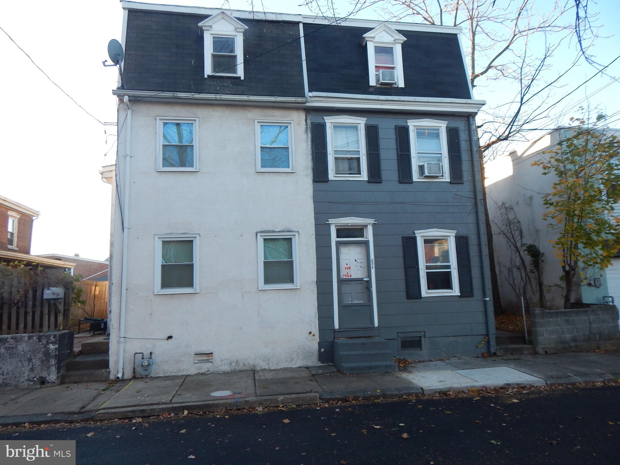 a front view of a house