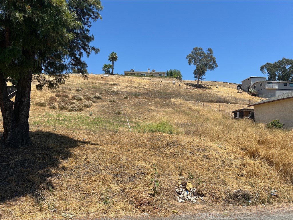 a view of a backyard of a house