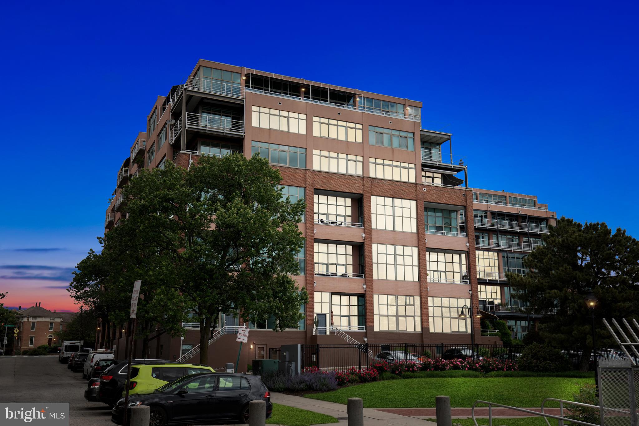 a front view of a building