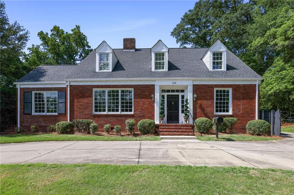 a front view of a house