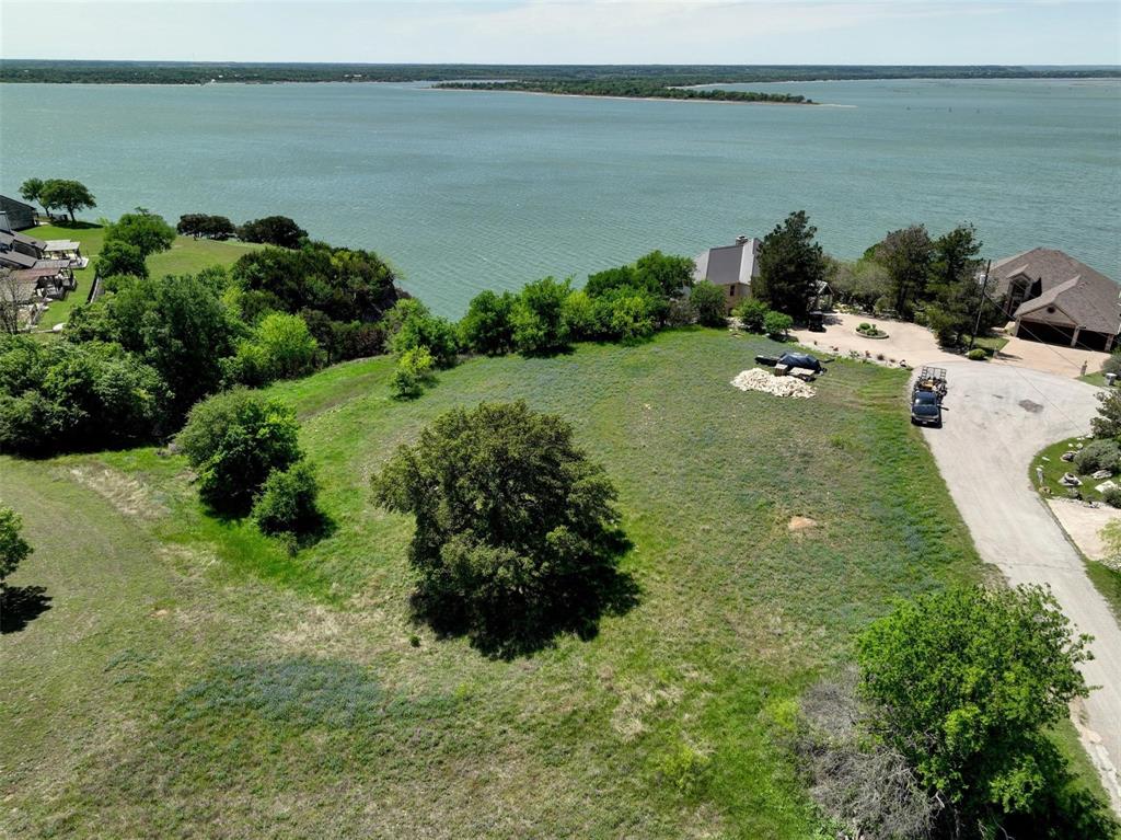 a view of a garden with a lake