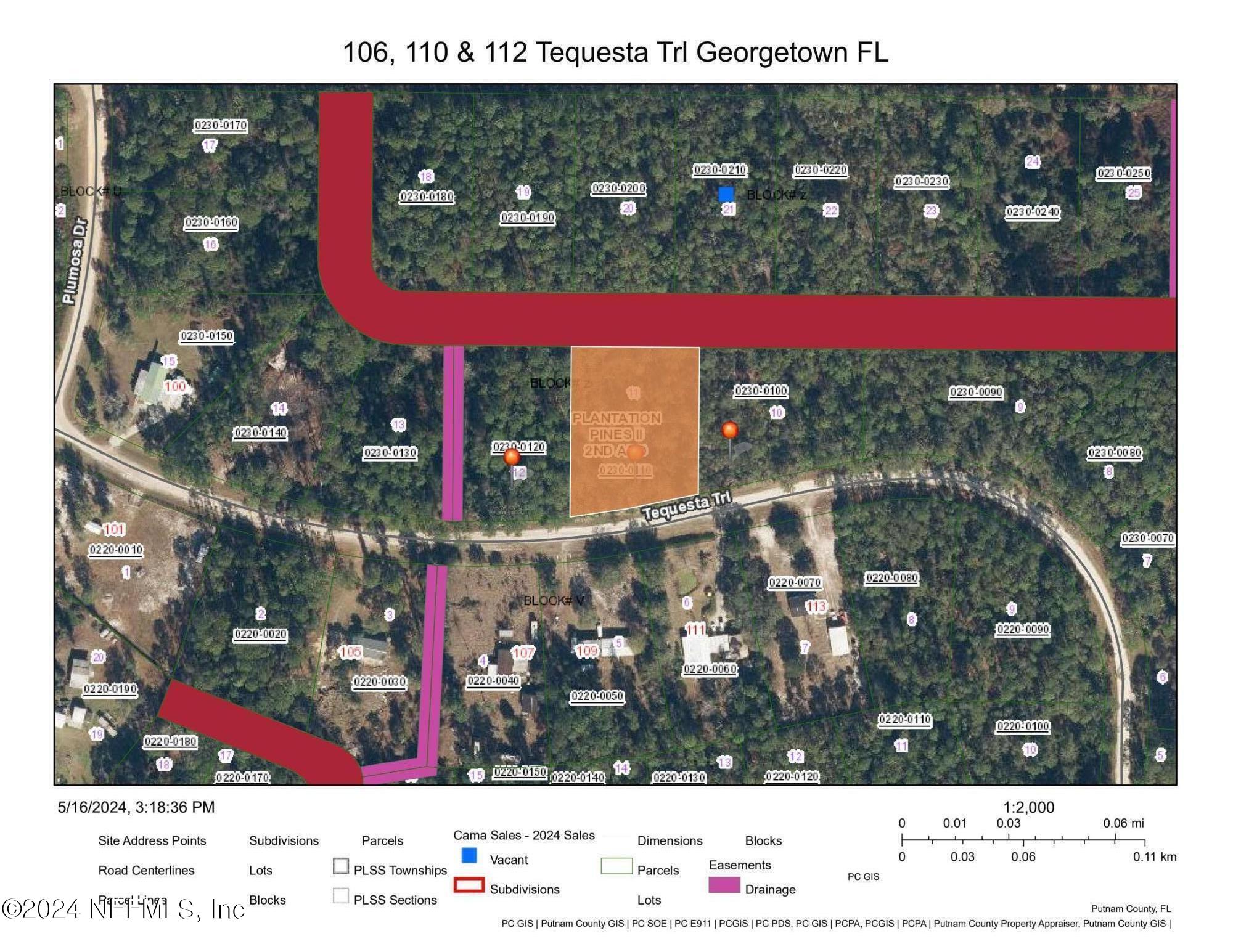 106, 110, 112 Tequesta Trl GIS Map