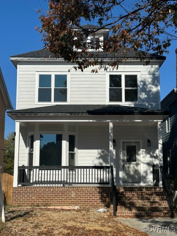 a view of a house with a balcony