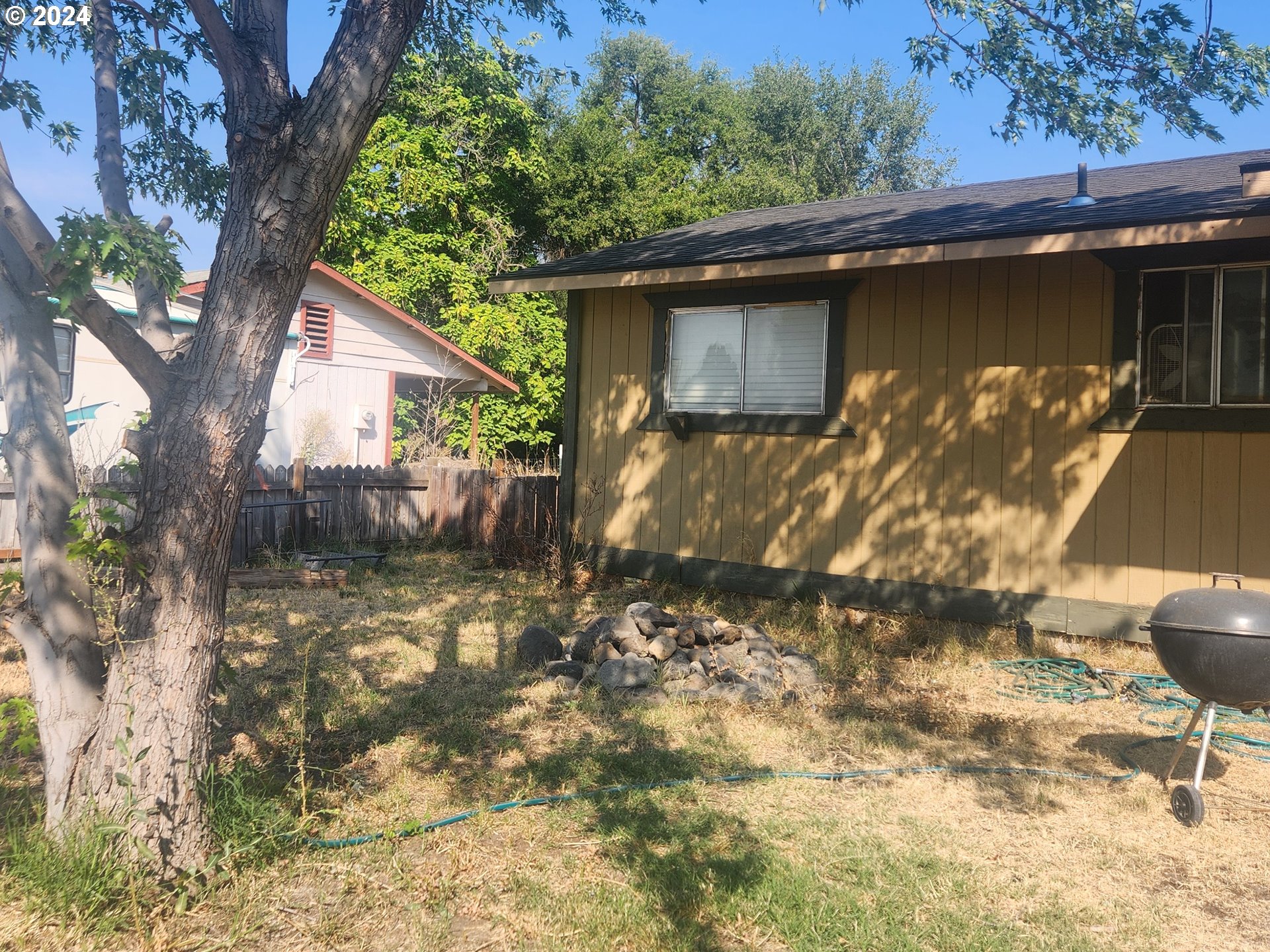 a backyard of a house