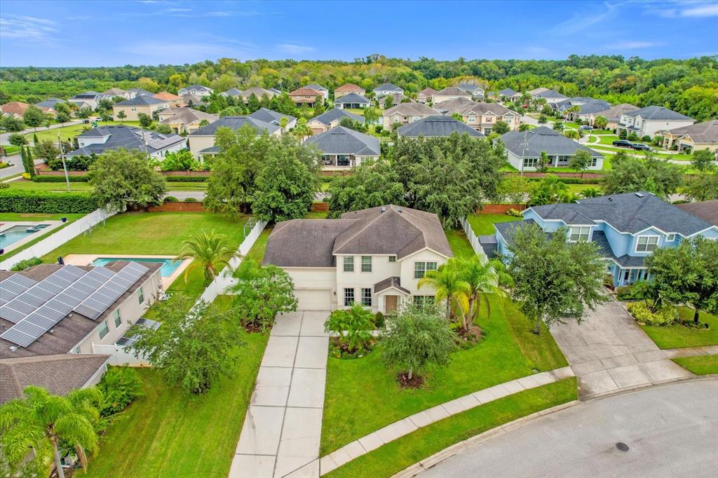 an aerial view of multiple house