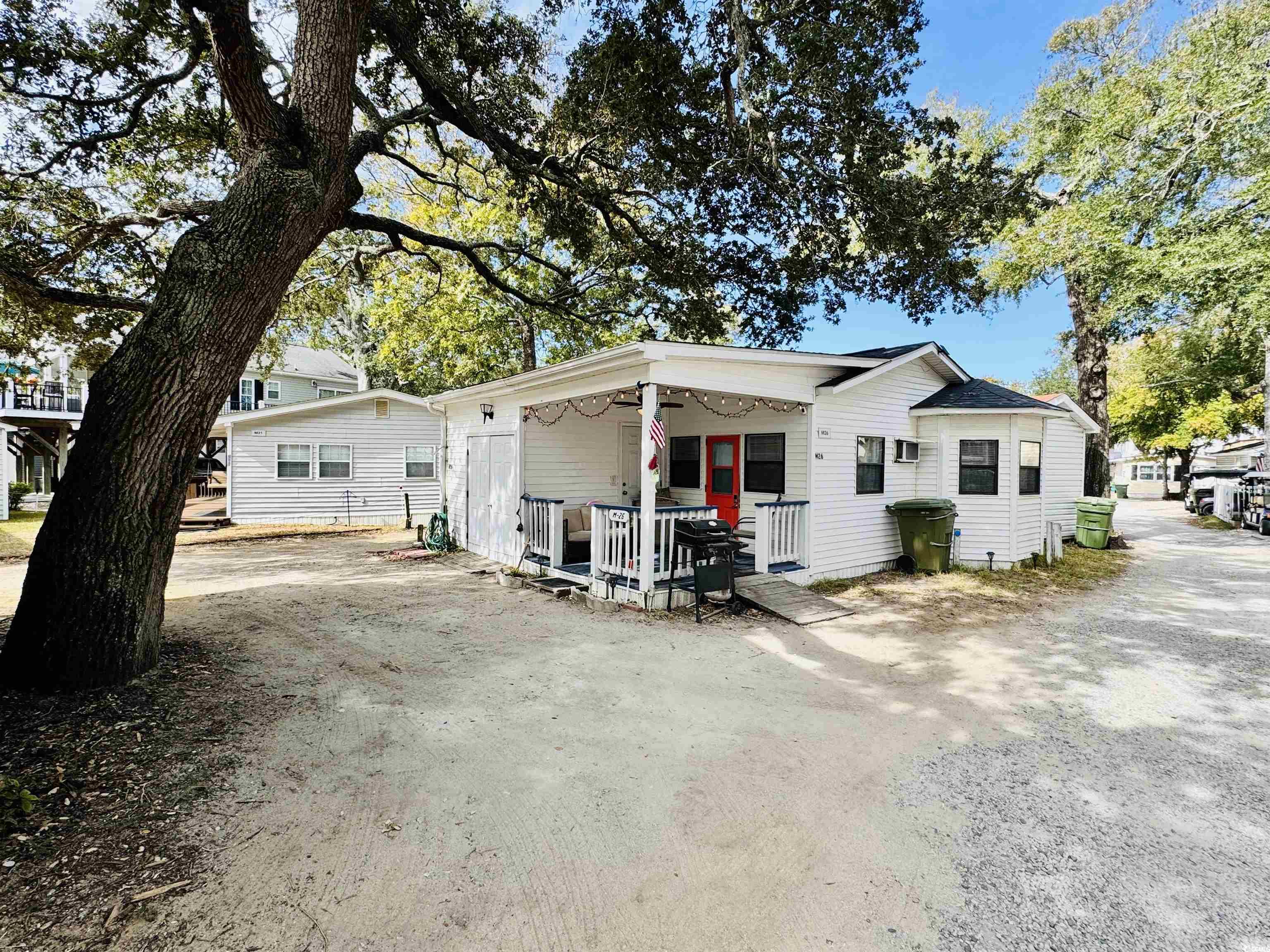 View of front of home featuring a porch