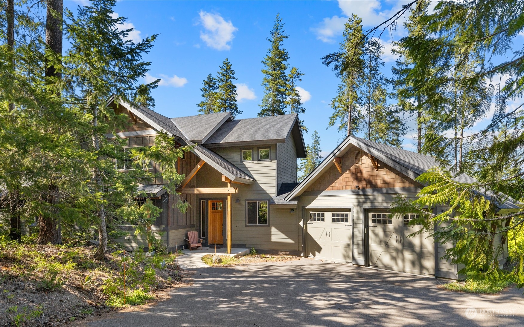 a house with trees in the background