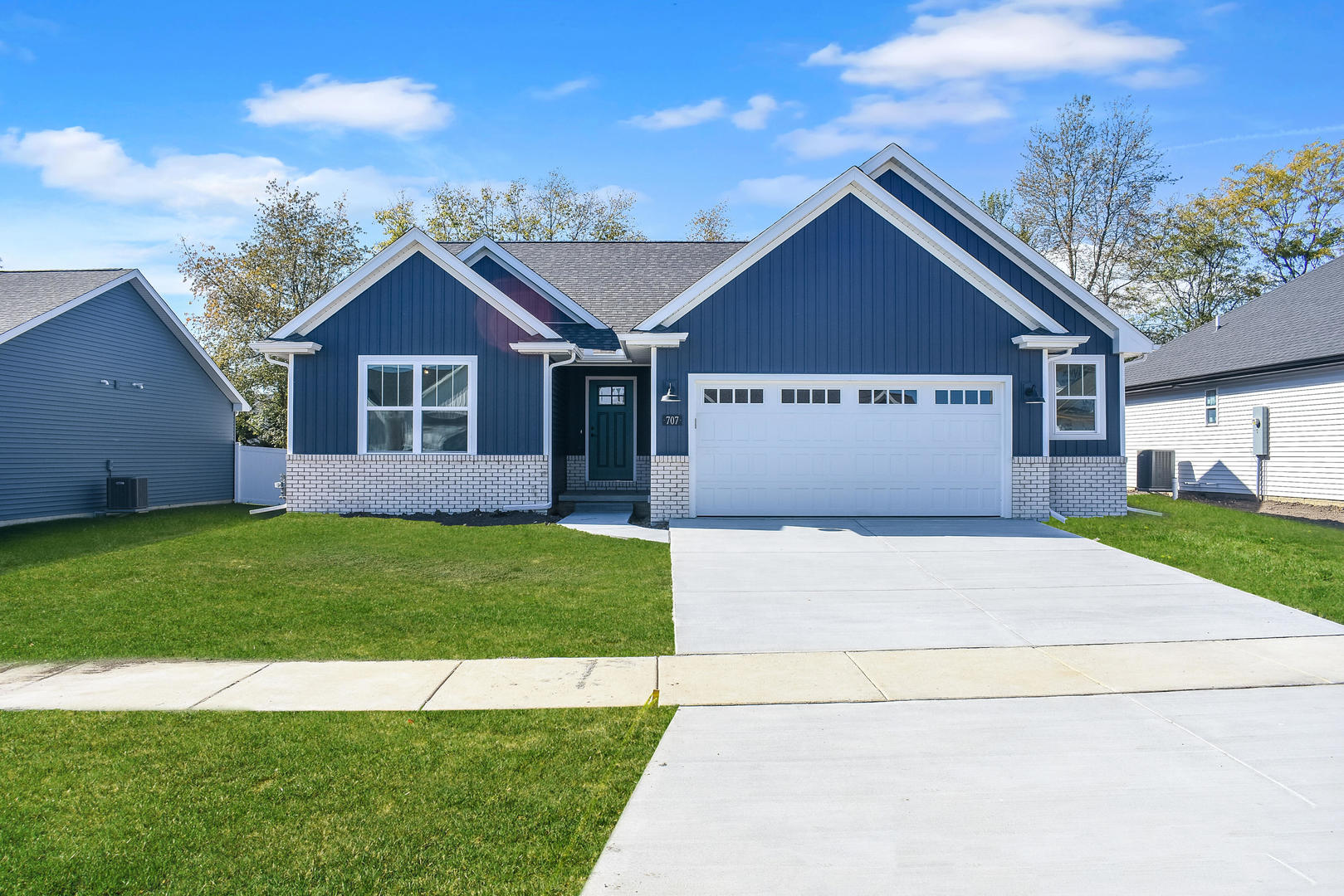 a view of outdoor space yard and garage