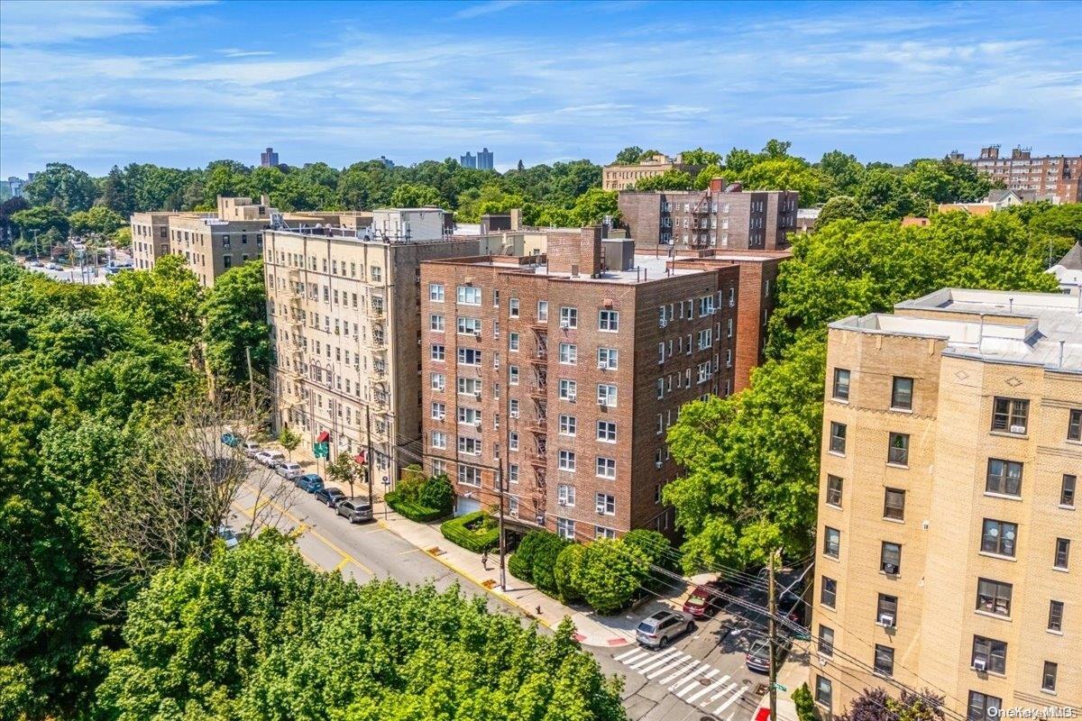 an aerial view of balcony with outdoor space