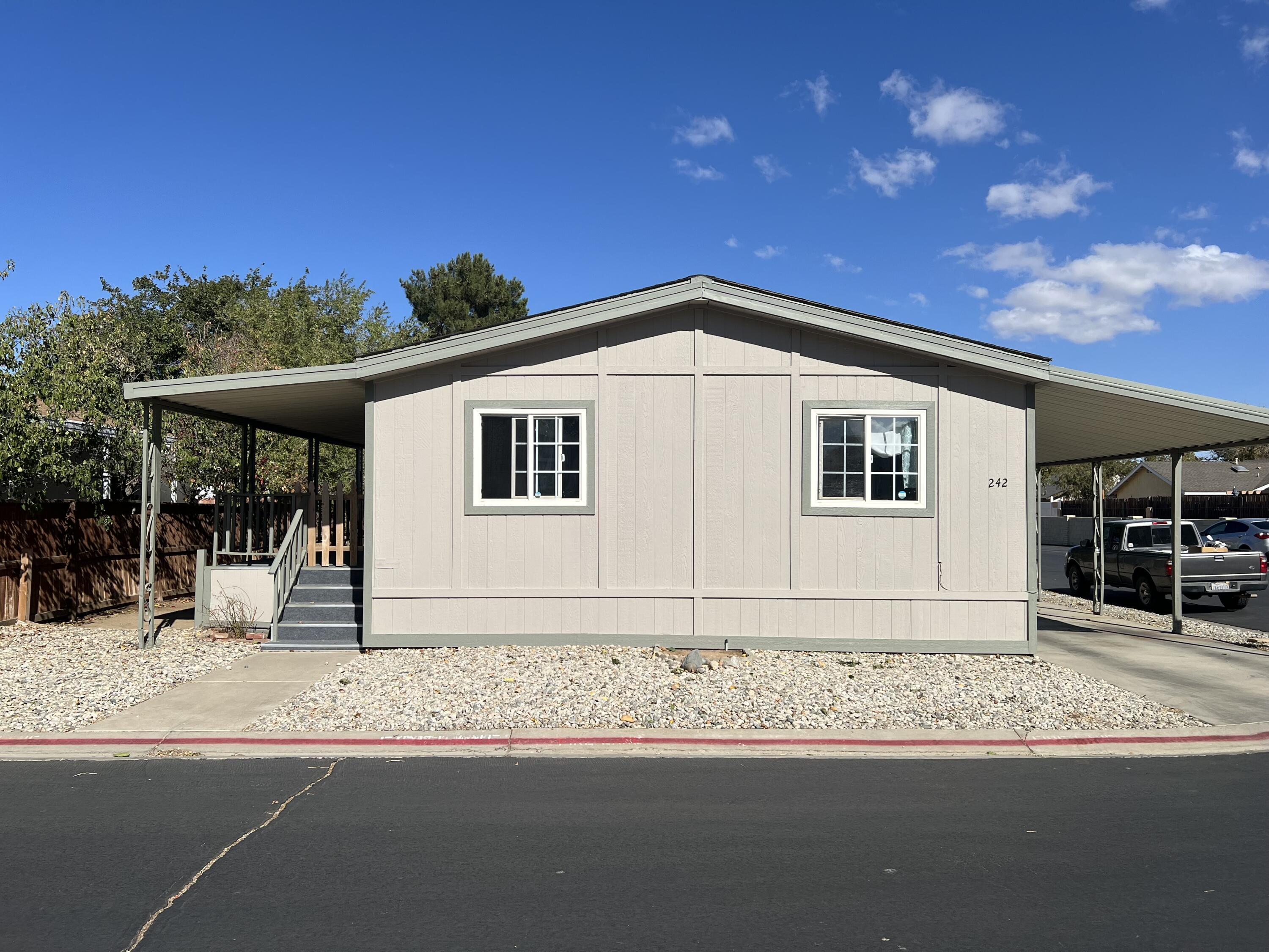 a front view of a house