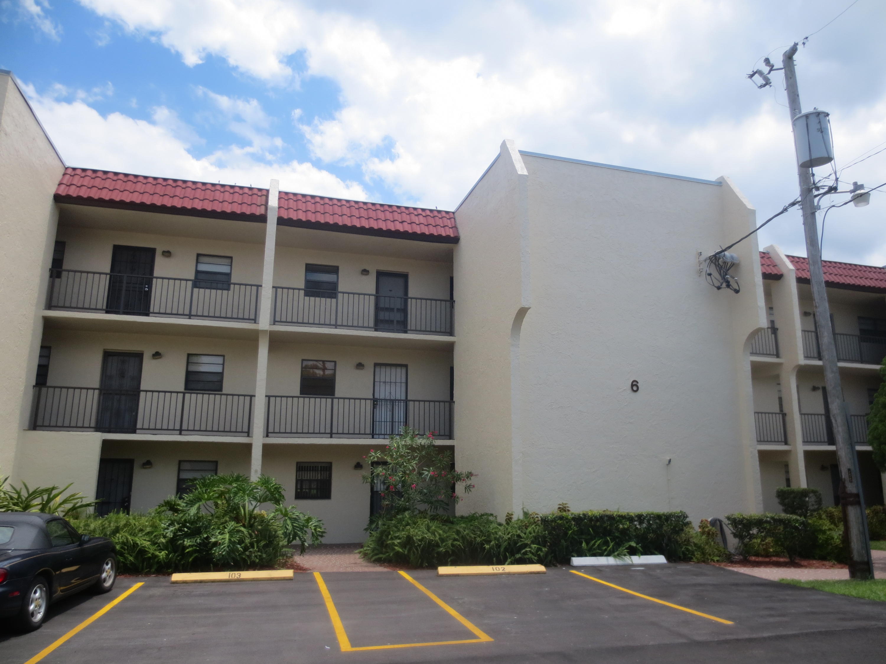 a front view of a building