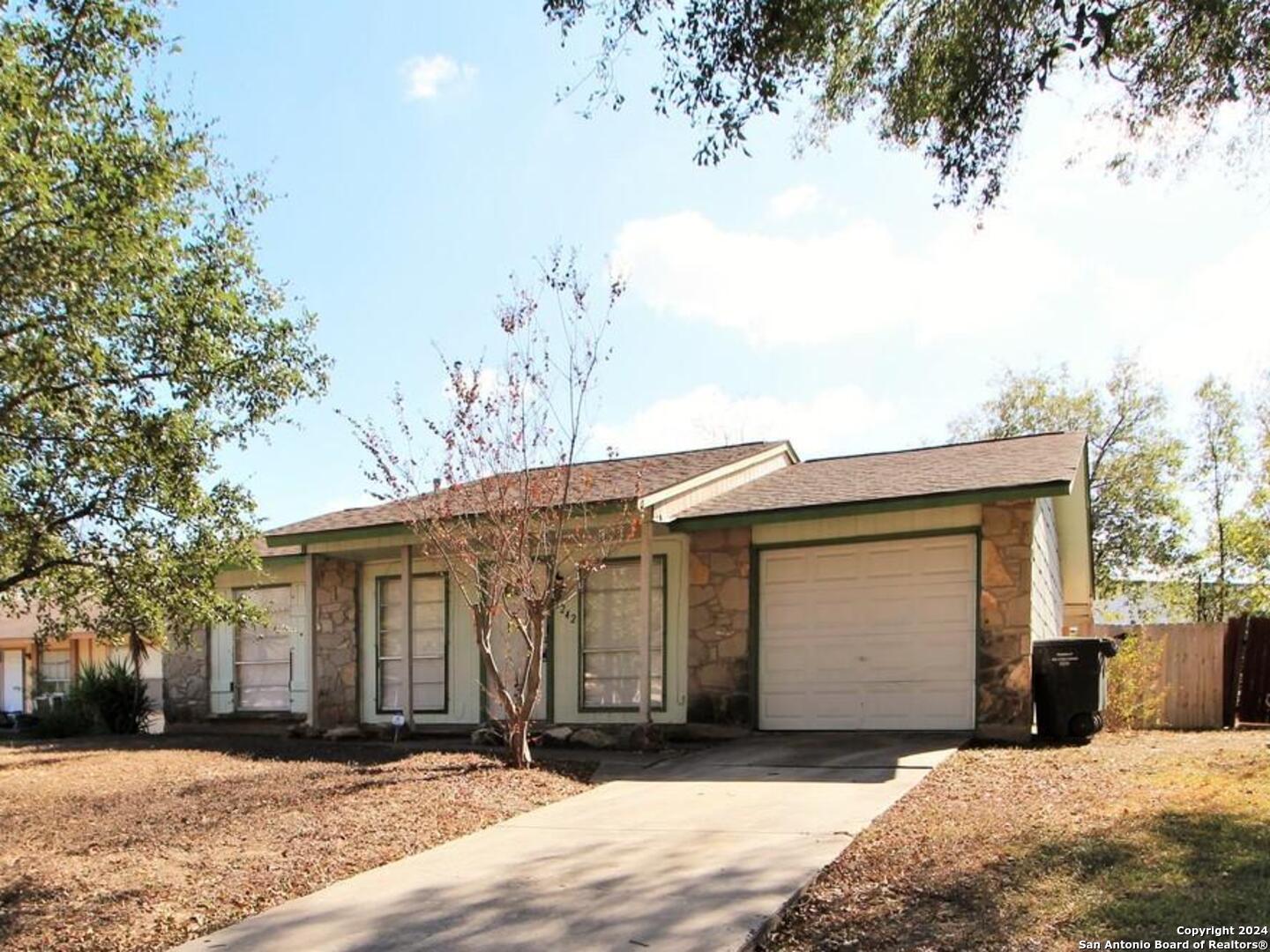 a front view of a house