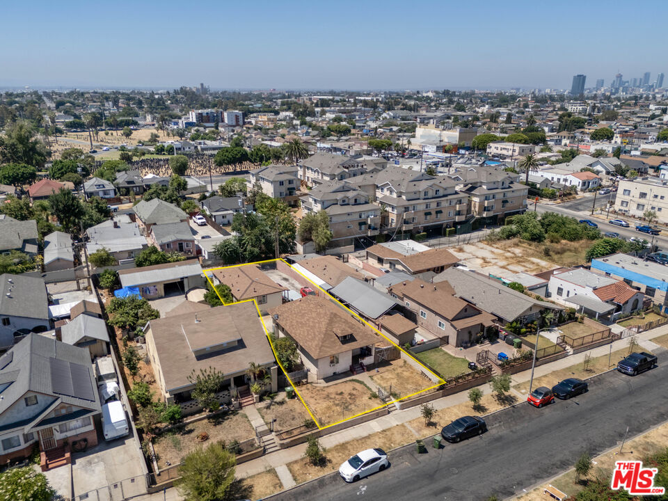 an aerial view of a city