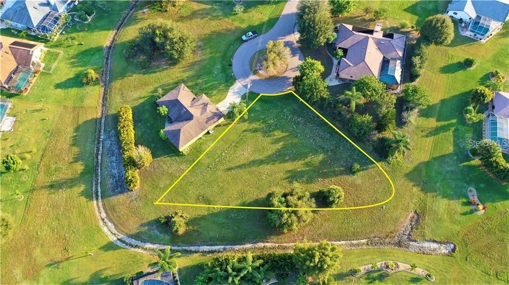 an aerial view of a residential houses