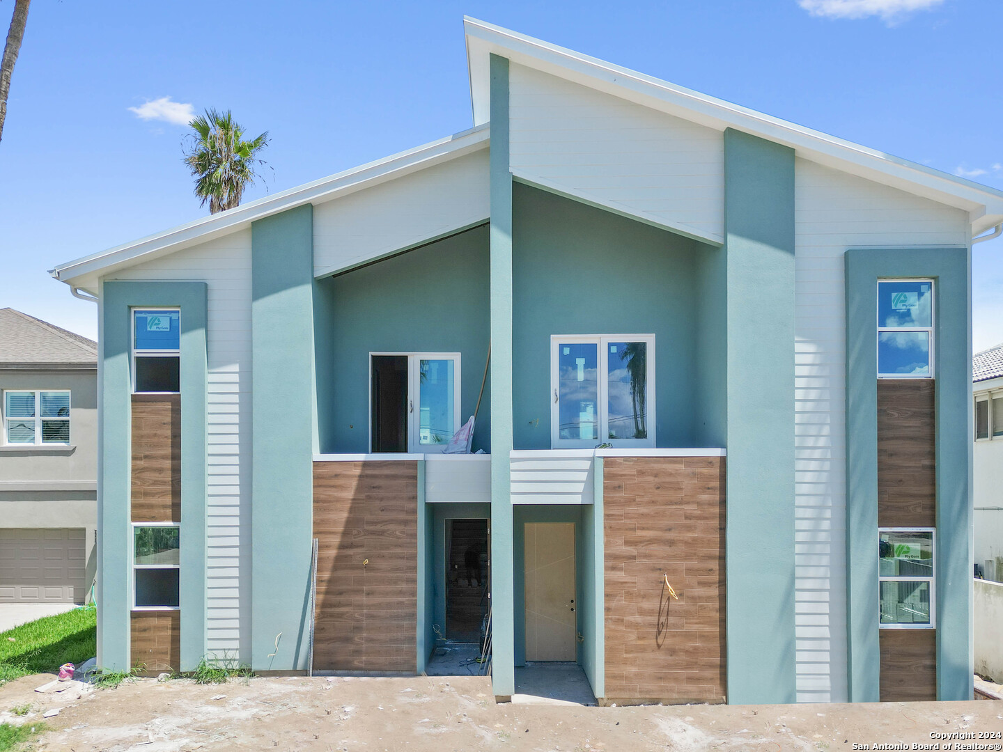 a front view of a house