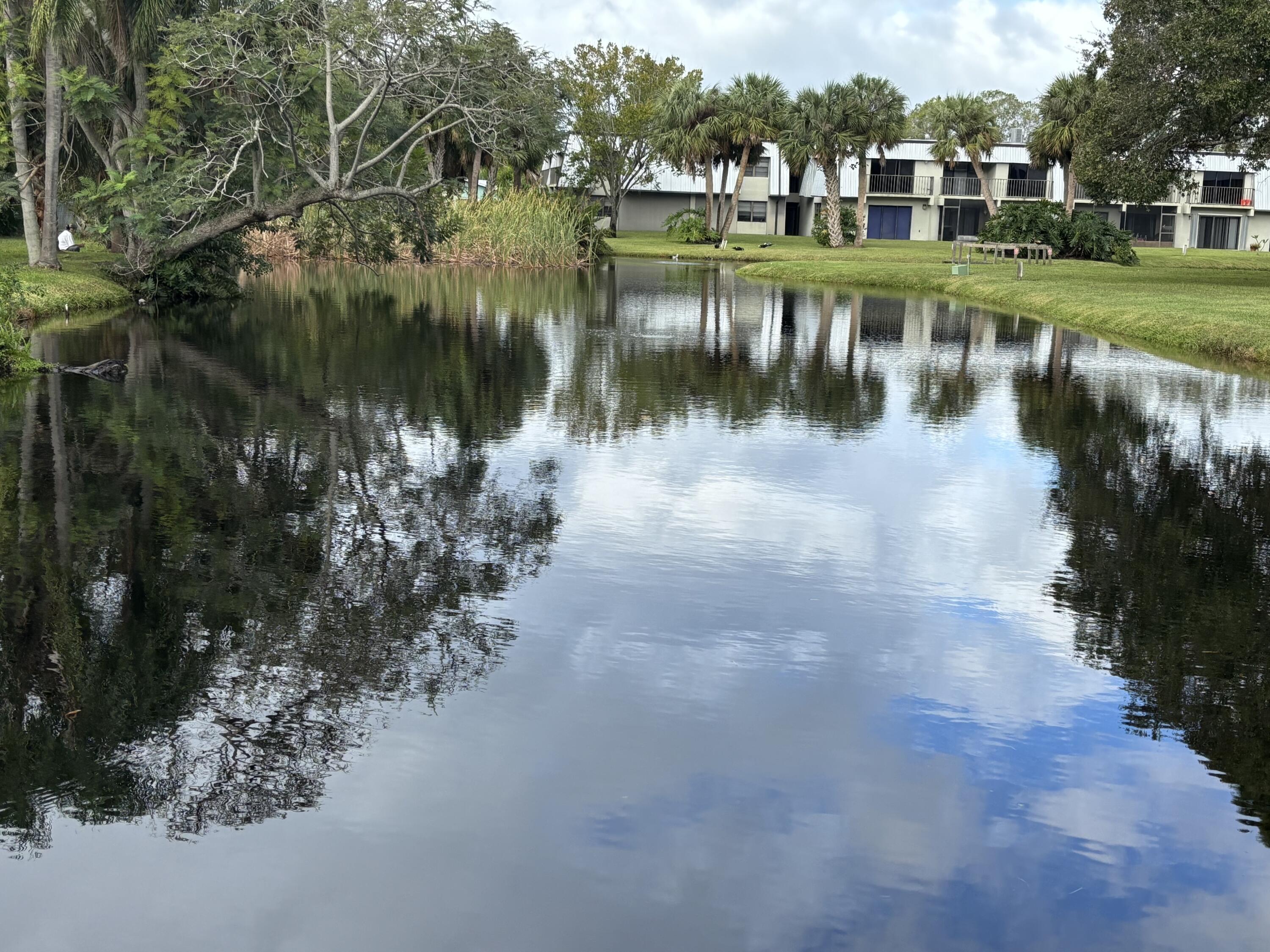 a view of a lake with houses