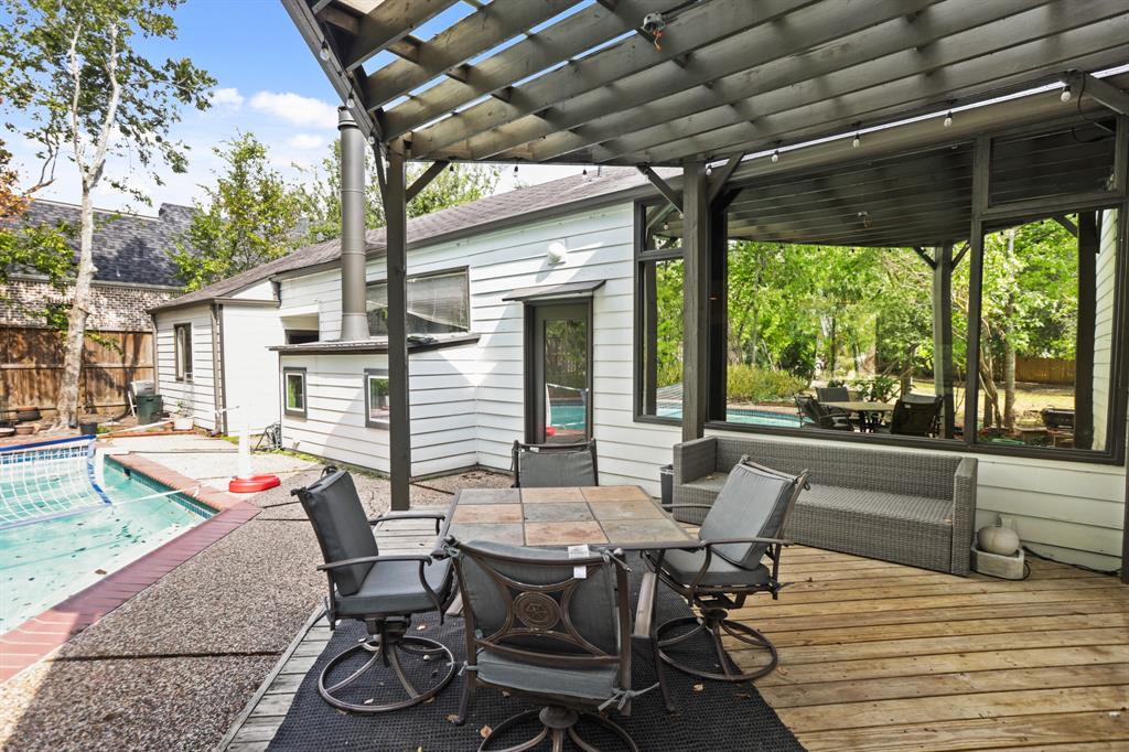 a outdoor space with furniture