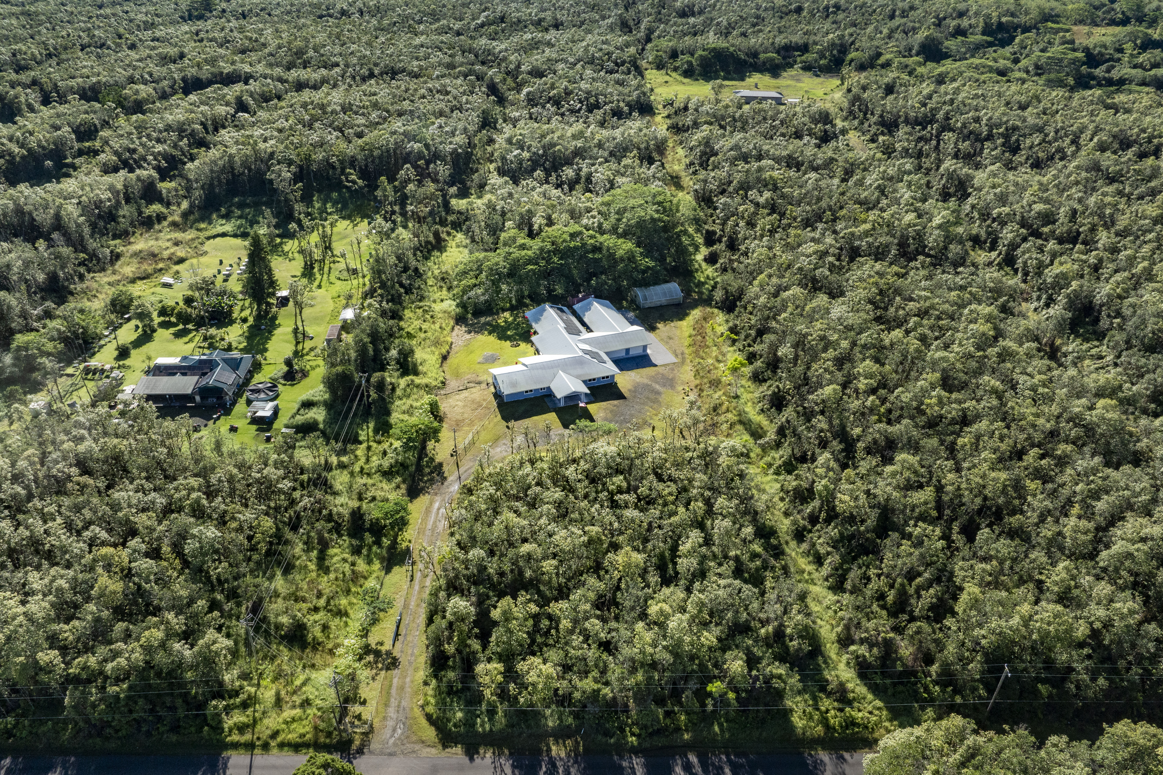 Almost  6 acres for this multi-generation home.. care home (?) gentleman farmer?  This home is at the front of the property.