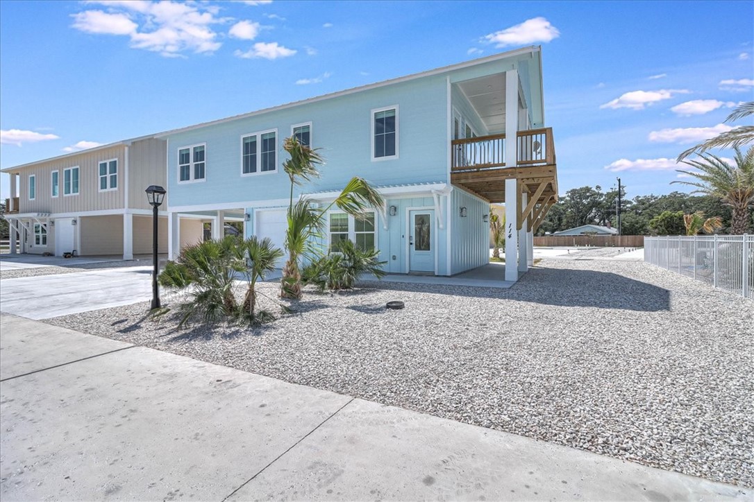 a view of a house with a patio