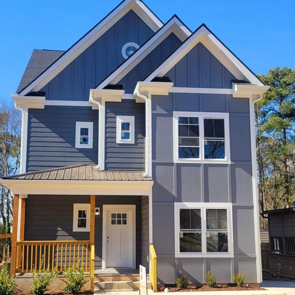 a front view of a house