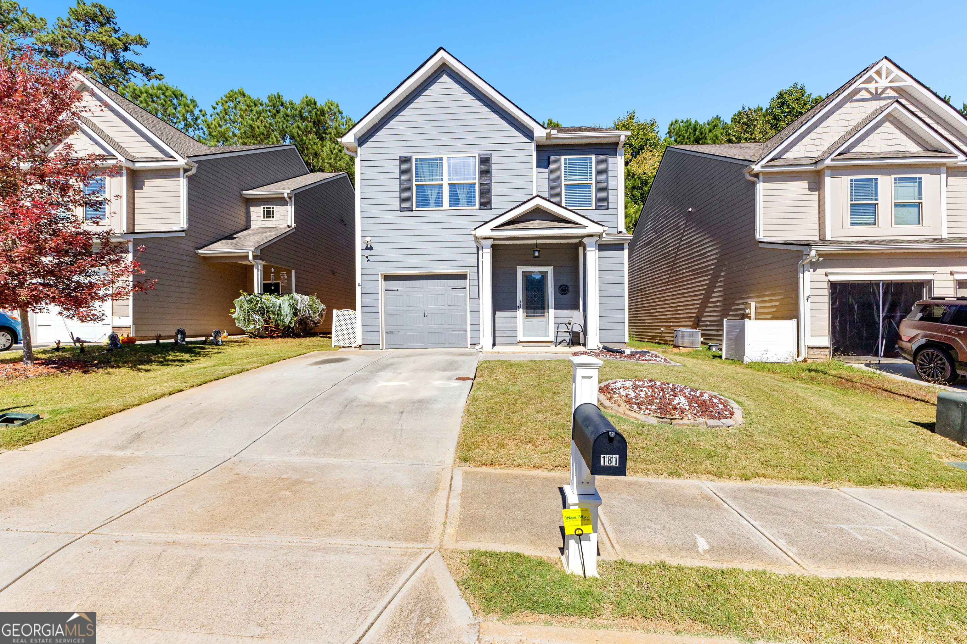 a front view of a house with entertaining space