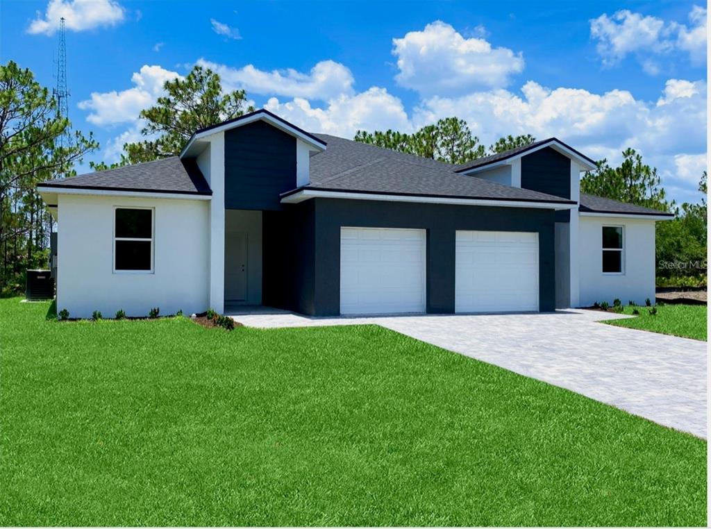 front view of house with a yard