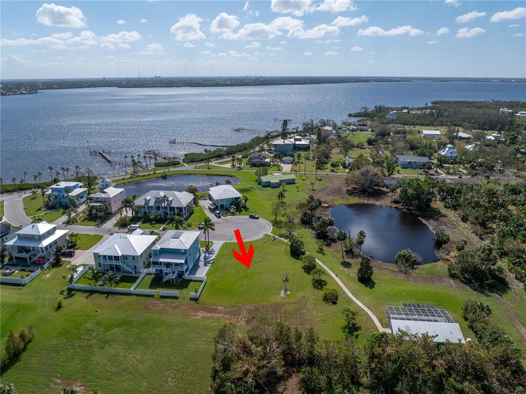 an aerial view of multiple house