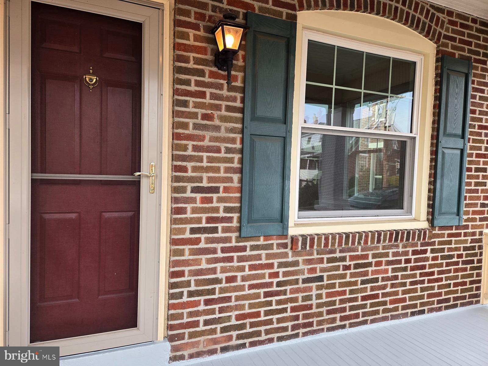 a view of front door of house