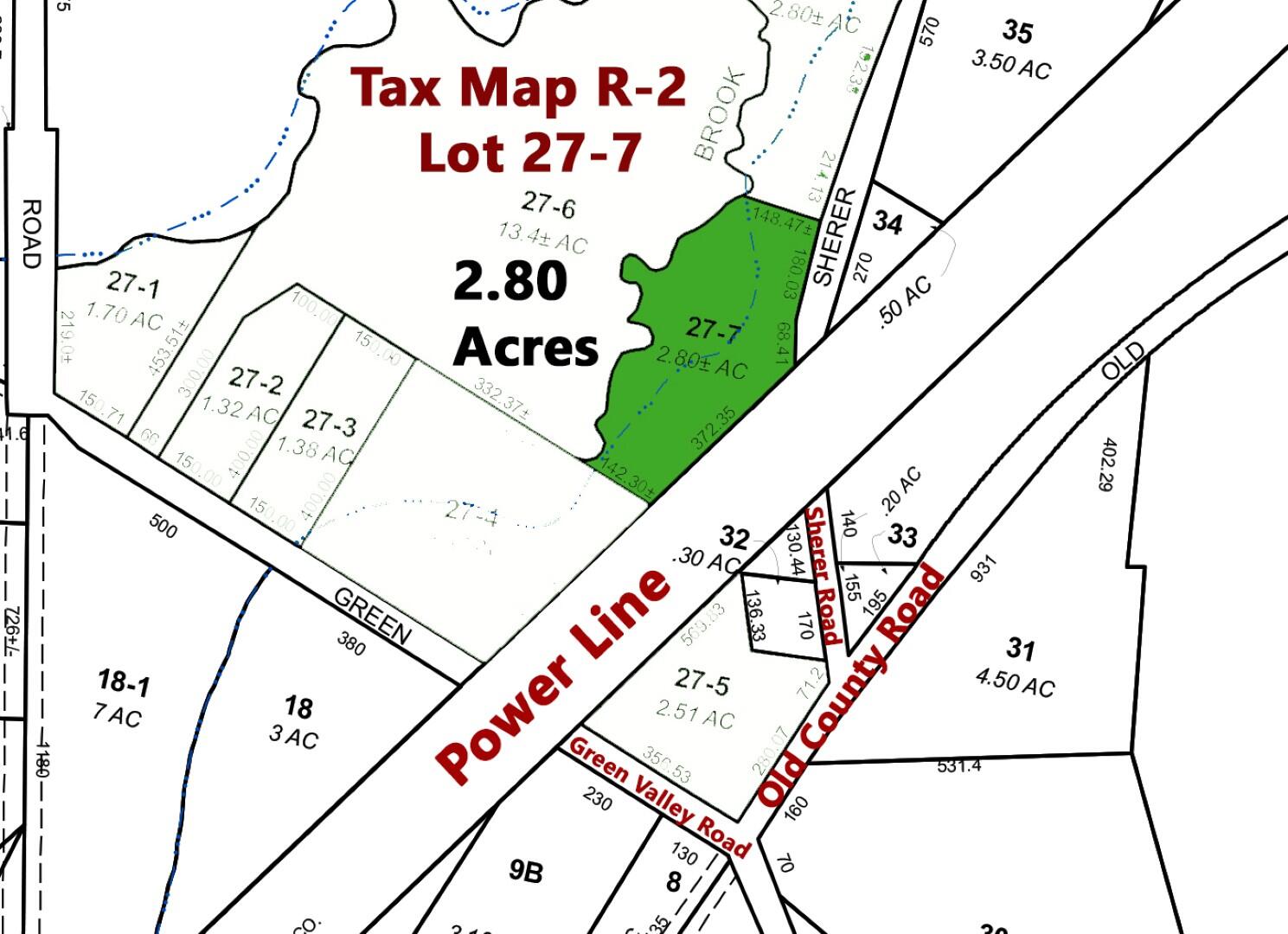 Sherer Rd Lot 27-7 Tax Map_R-2 lot 27-7