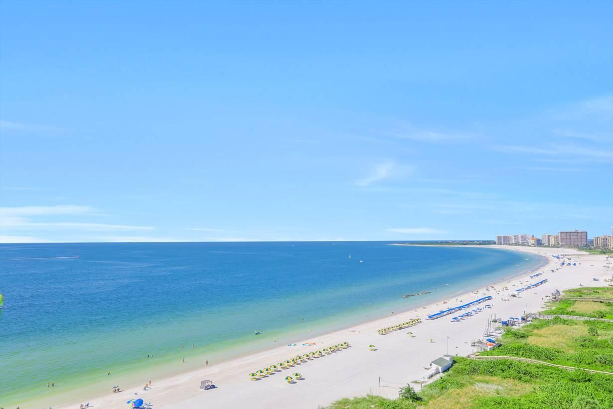 a view of an ocean beach