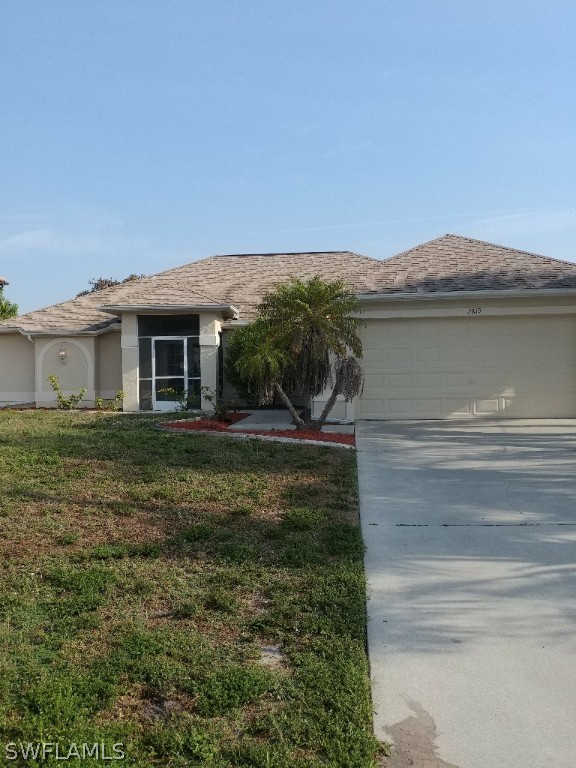 a front view of house with yard