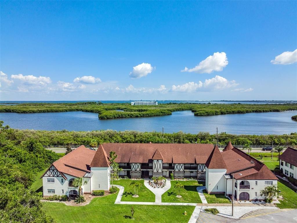 a view of lake with houses