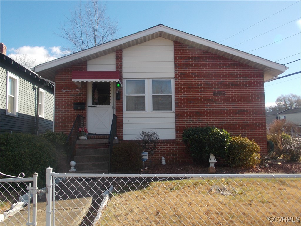 a front view of a house