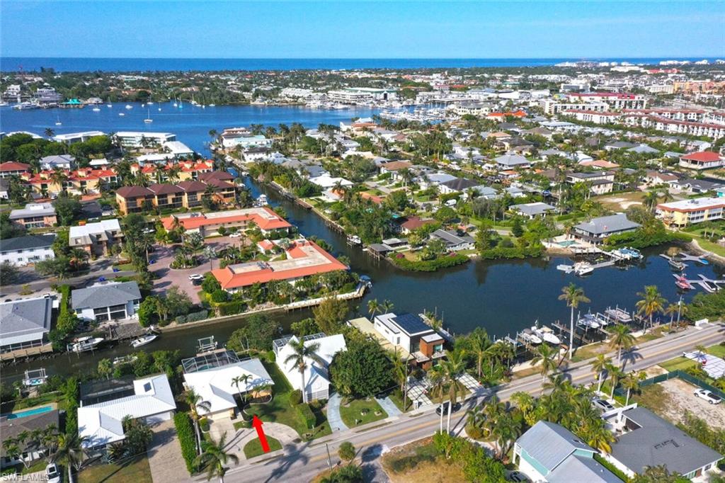 an aerial view of a city