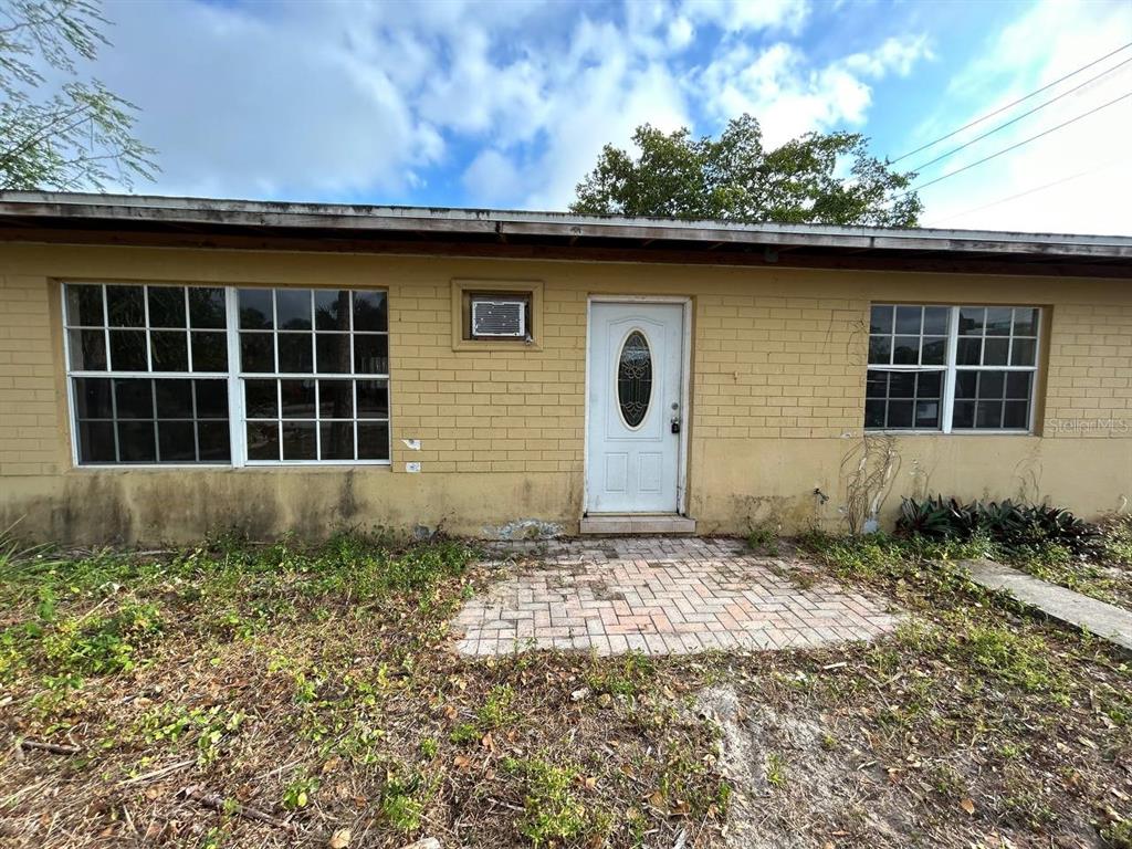 a front view of a house