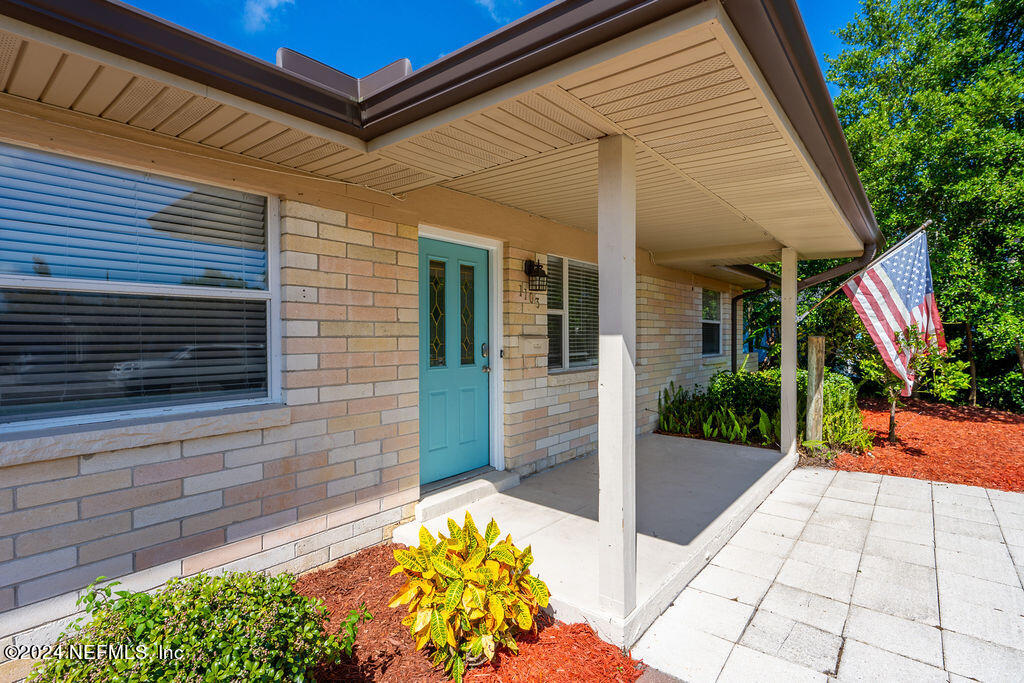 a view of a entryway door front of house