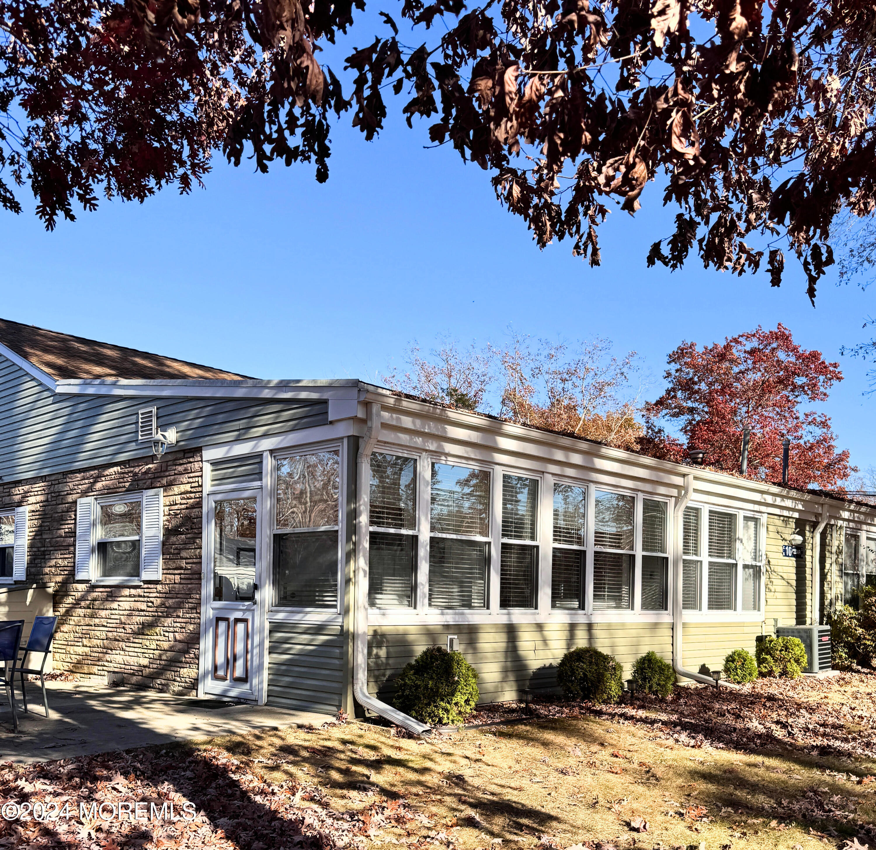 a front view of a house