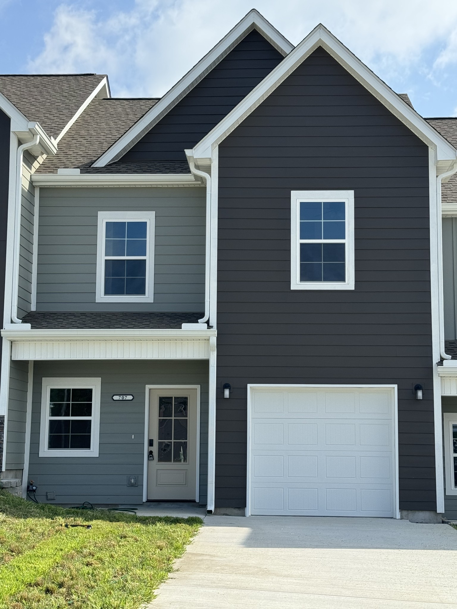 a front view of a house