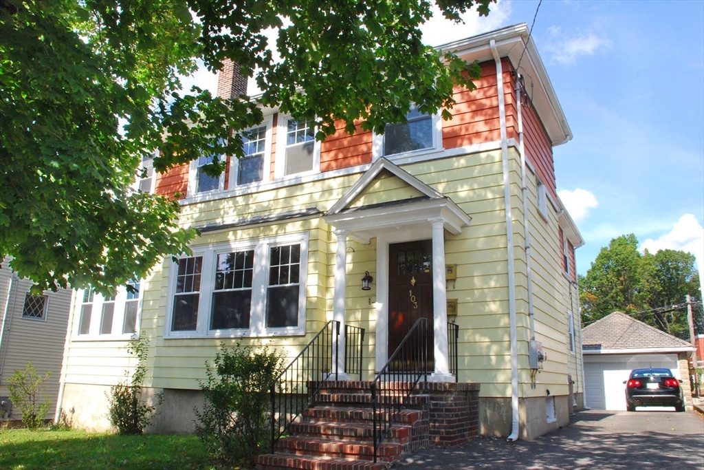 a front view of a house