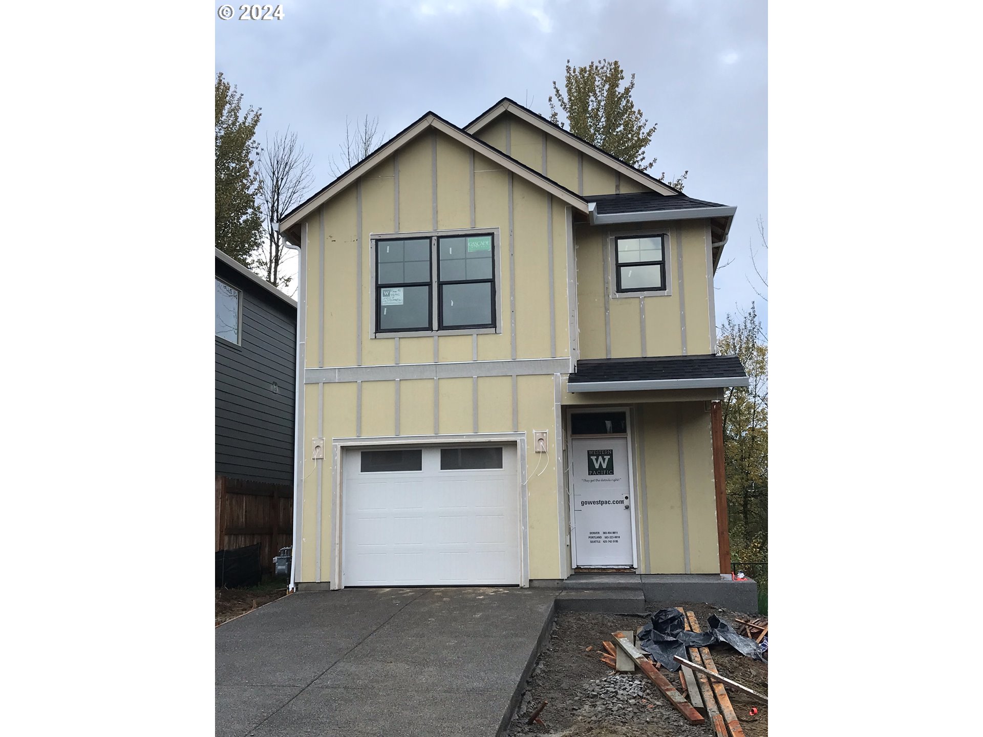 a front view of a house