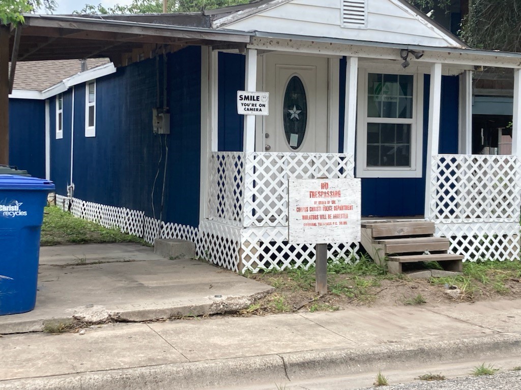 a front view of a house