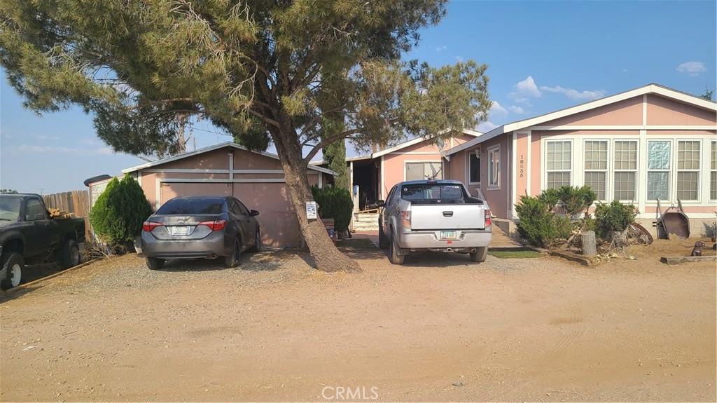 a car parked in front of a house