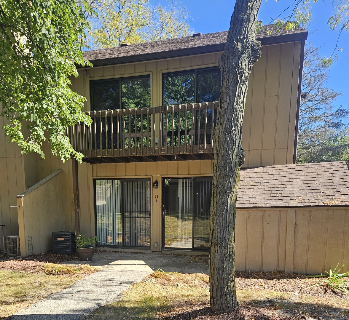 a front view of a house